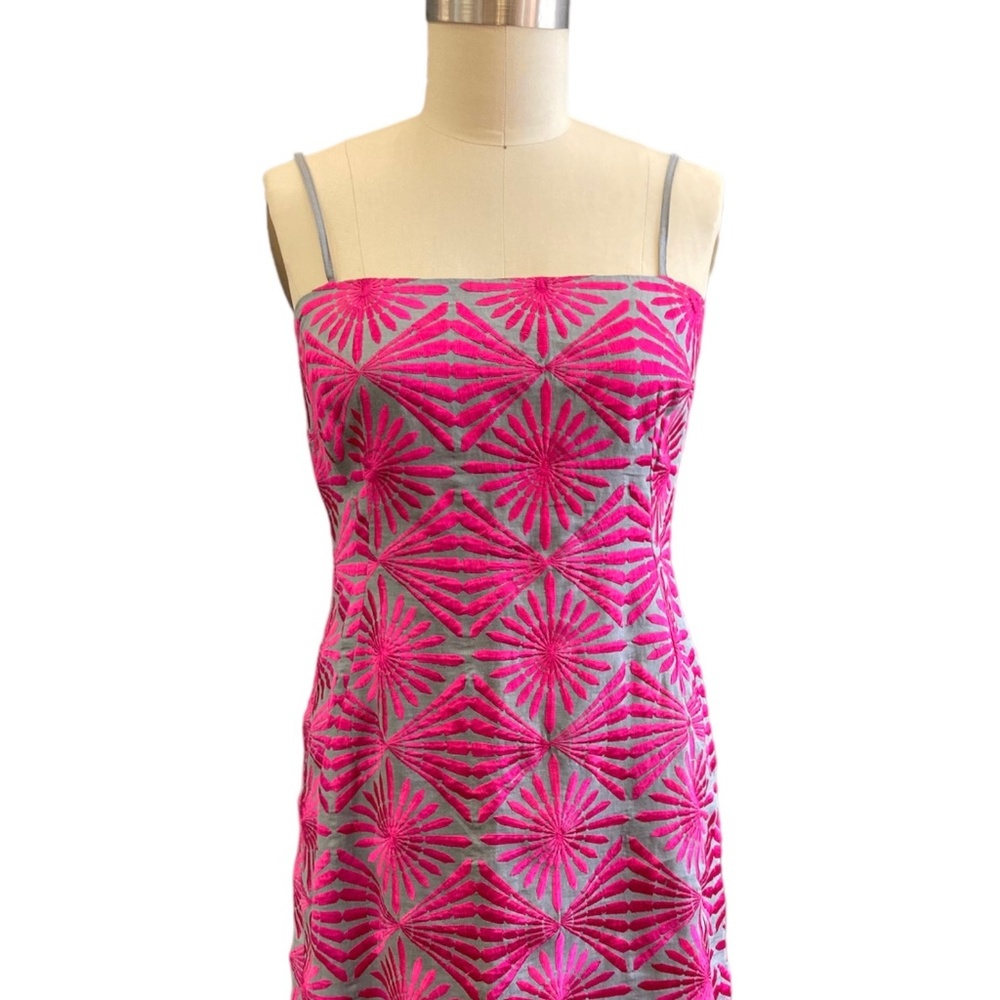 French Connection Geometric Embroidered Summer Dress